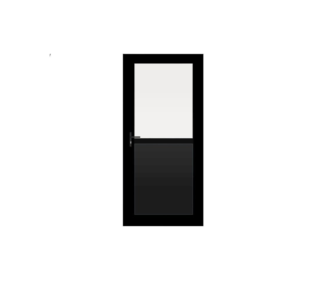 Aluminium Bespoke Single Door – Half Panel / Half Glazed